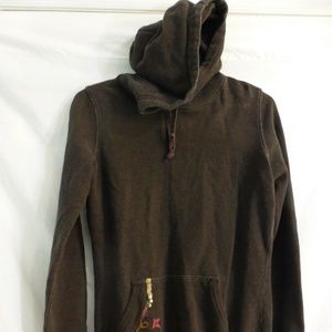 ARITZIA TNA, brown, extra small, xs, anorak hoodie